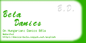 bela danics business card